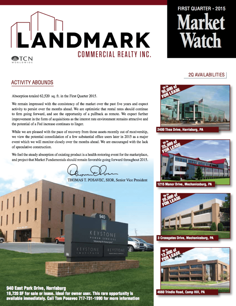 Landmark Commercial Realty Inc. first quarter Market Watch 2015