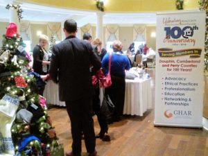 Checking in at the GHAR 100th Anniversary Holiday Lunch