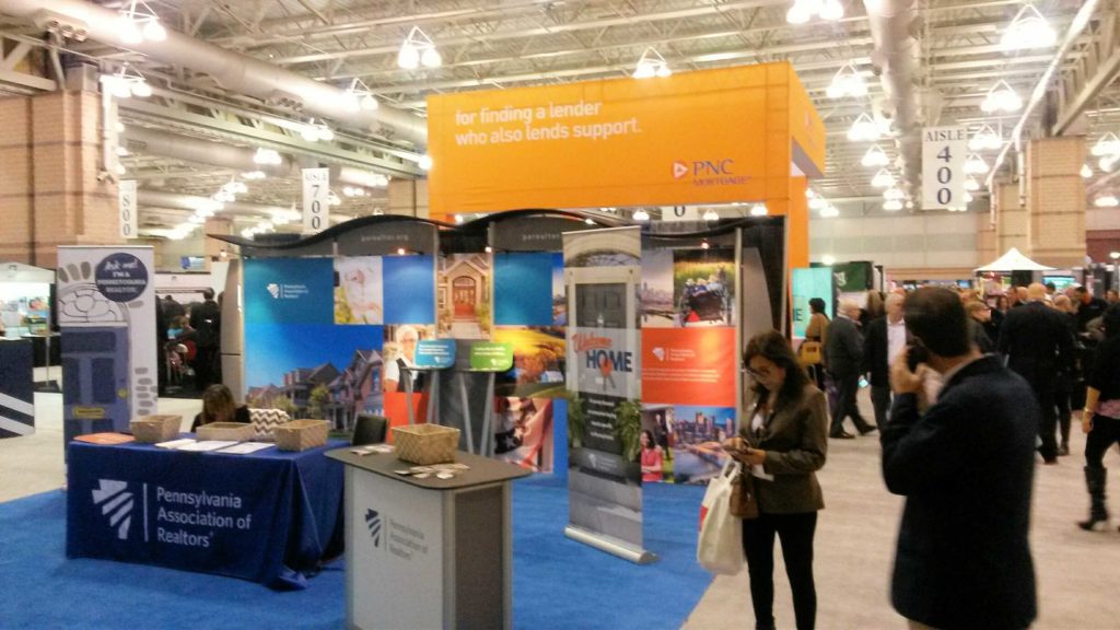 One of the booths at the convention
