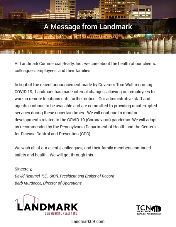 a message from landmark regarding covid-19