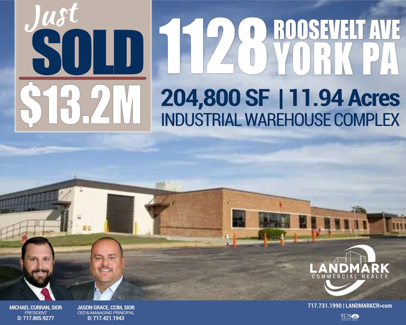 graphic showing the just sold industrial property in york pa