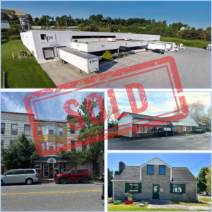 collage of various properties sold with landmark commercial realty