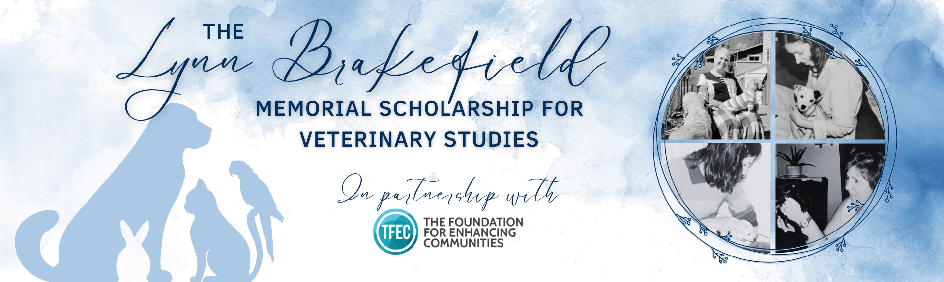 banner showcasing graphics for the lynn brakefield memorial scholarship
